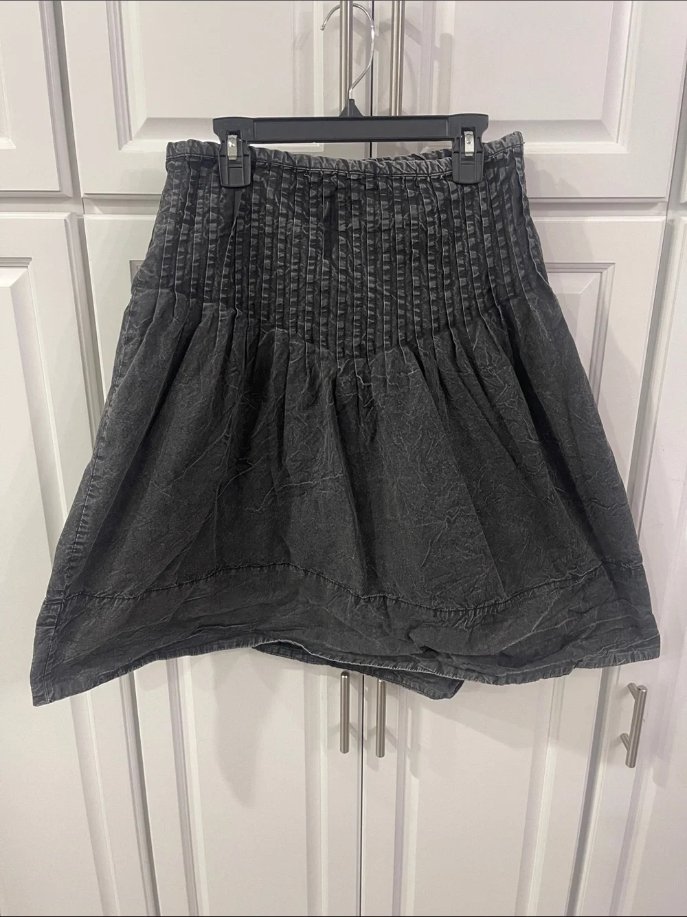 Free People  Black Smocked Waist A-Line Skirt size 4